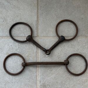 Single Snaffle Bit of Choice Antique Horse Tack Hand Made Western Americana